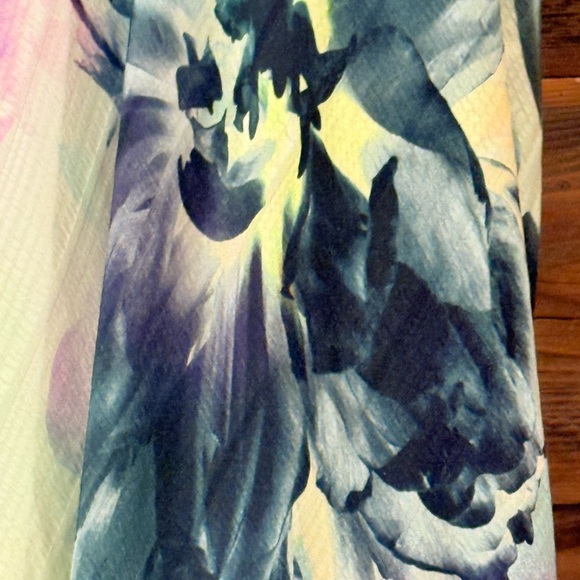 Karen Millen Multicolor Floral Maxi Dress w Puff Sleeves - Picture 9 of 13